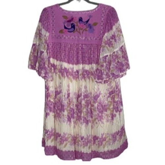 Spell & The Gypsy Coco Lei Flutter Sleeve Mini Dress Size M - Picture 3 of 10